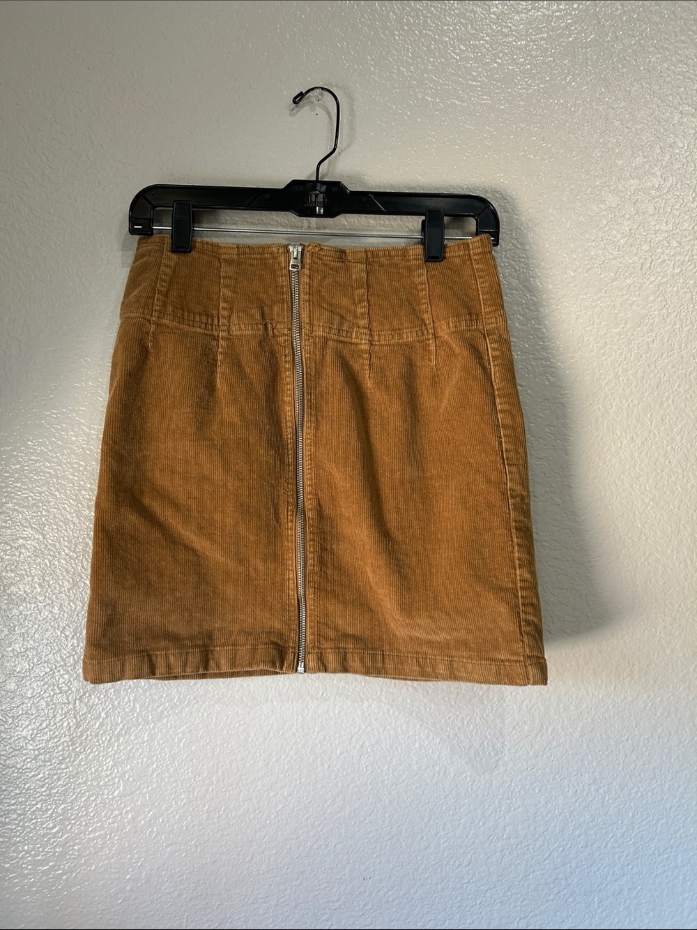 wild fable juniors Brown Corduroy Zip-Front Mini Skirt Sz 6 Summer Boho TC0033